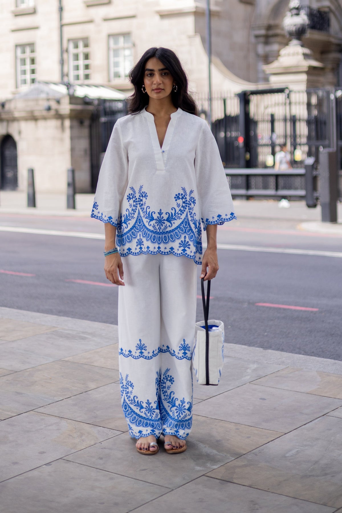 Sanditti Azure Broderie White Set