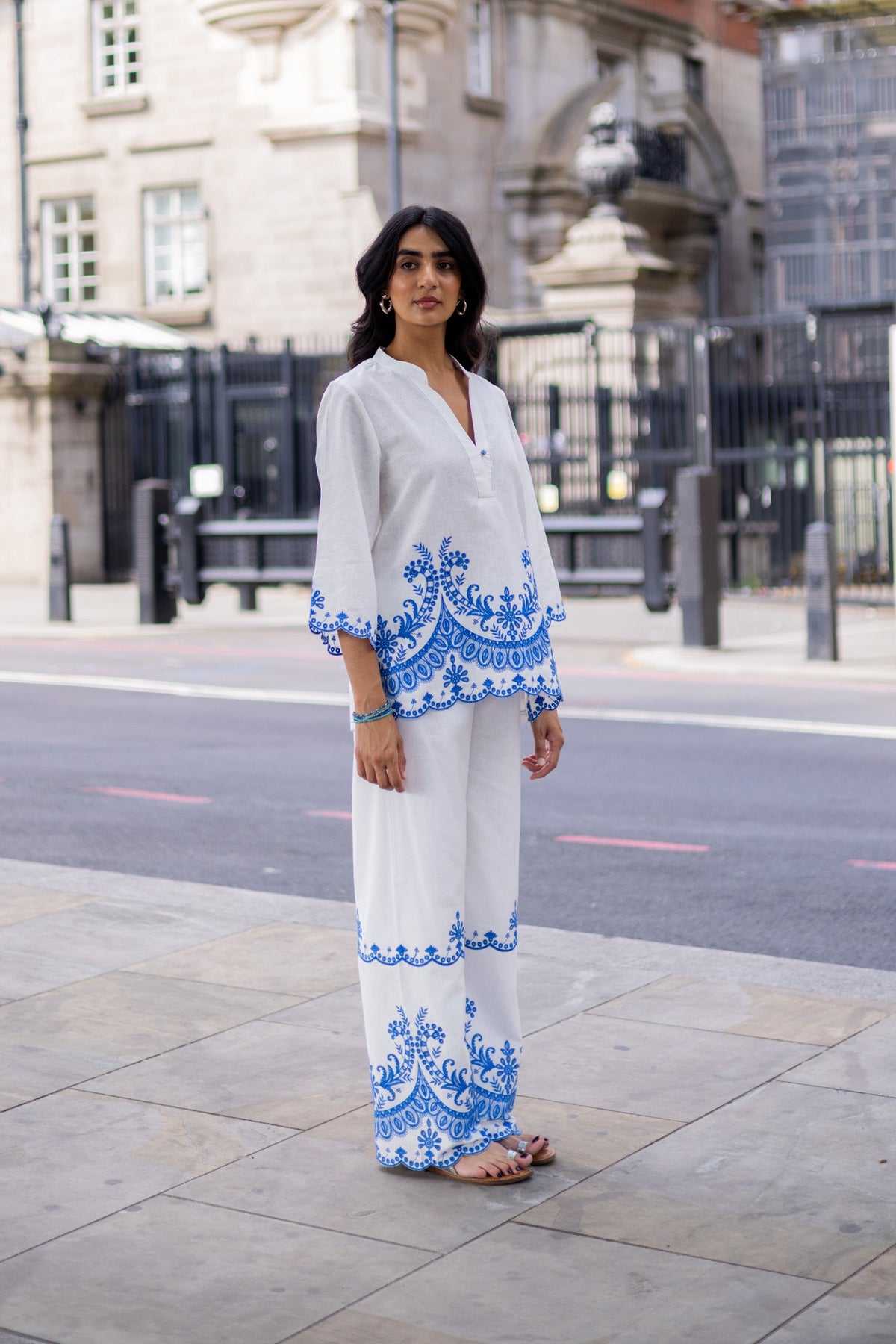 Sanditti Azure Broderie White Set