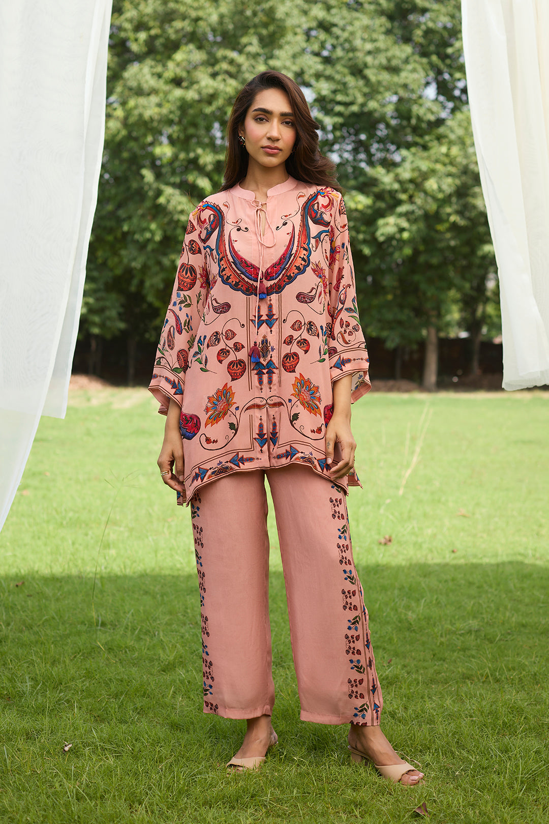 Sanditti Pastel Peach Printed Set