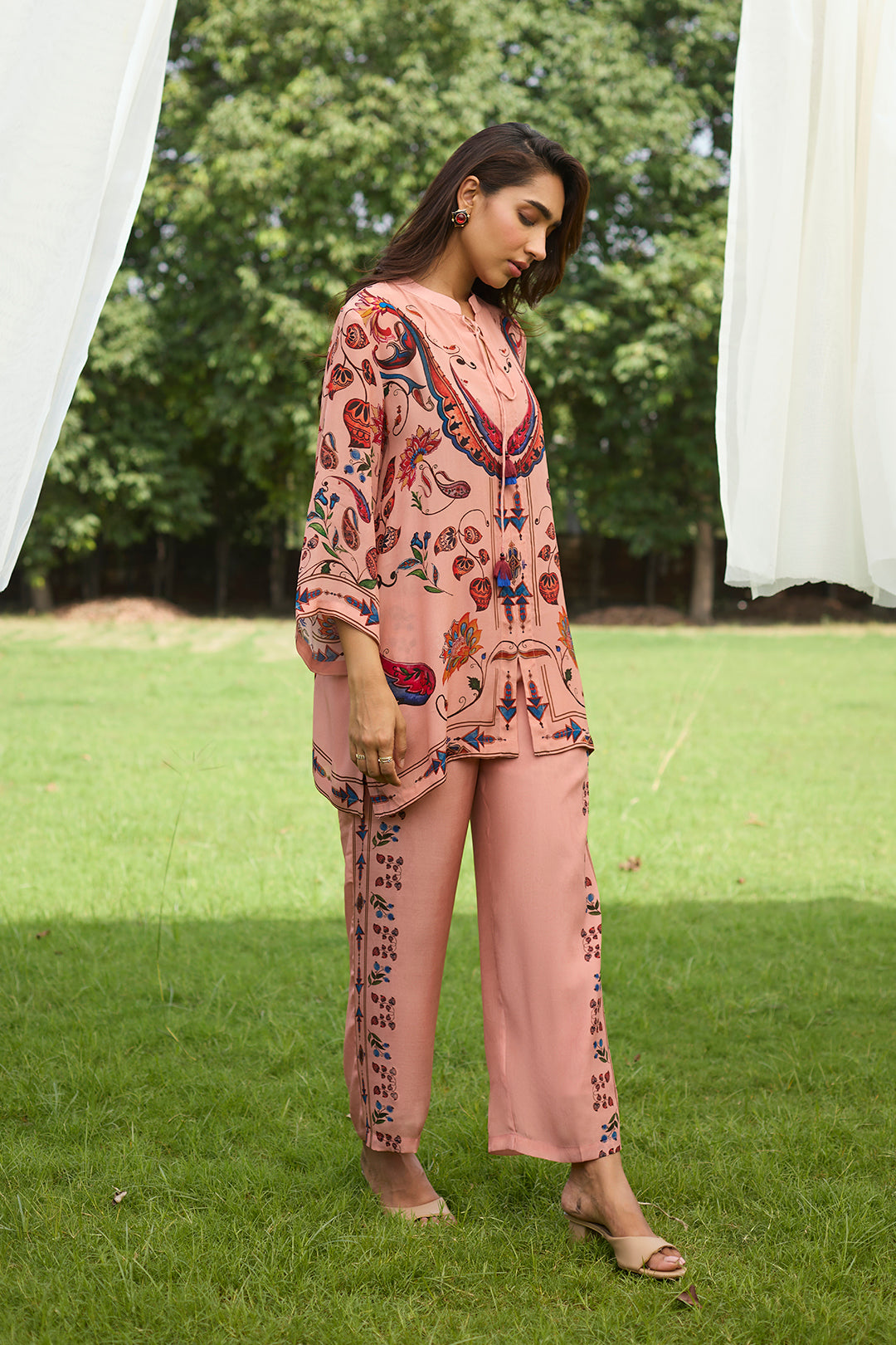 Sanditti Pastel Peach Printed Set