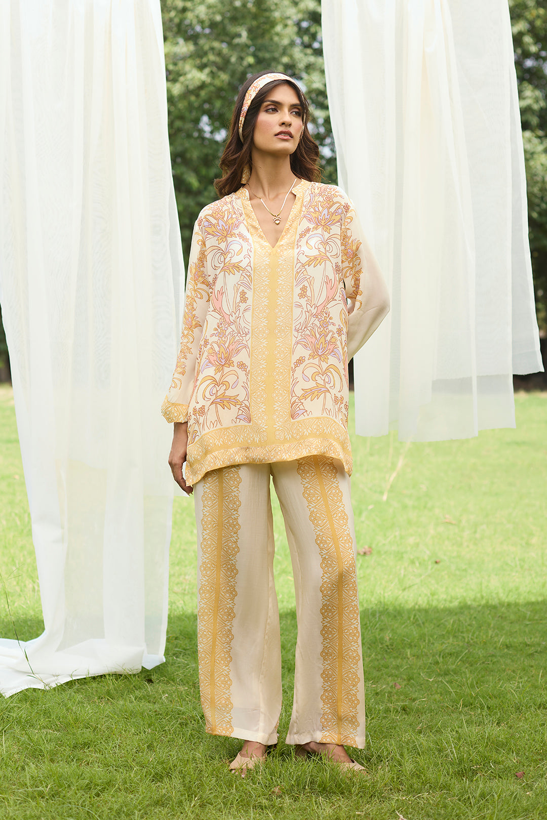 Sanditti Mehak Vanilla Print Set