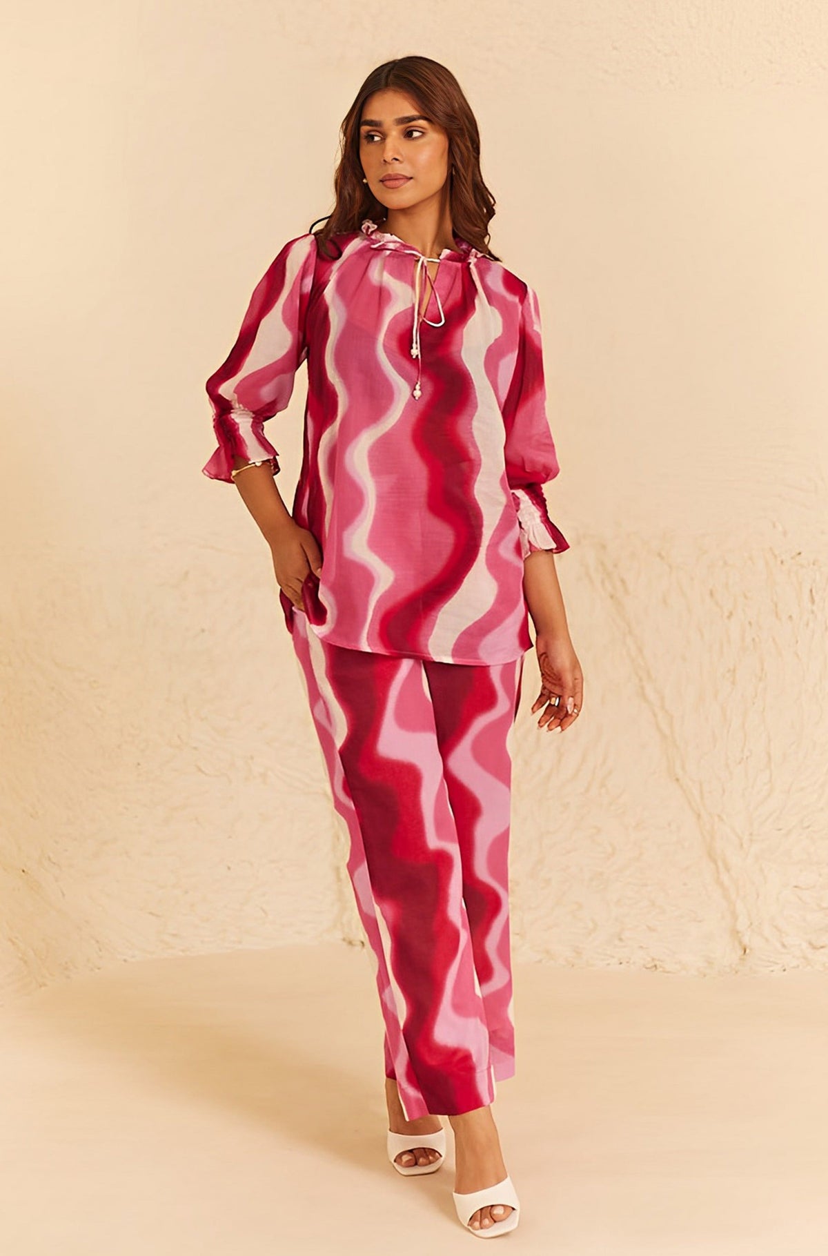 Sanditti Pink Printed Co-ord Set