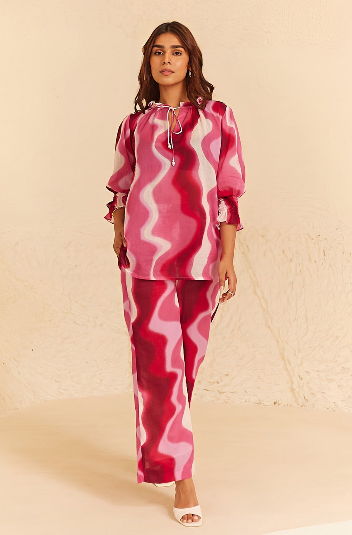 Sanditti Pink Printed Co-ord Set
