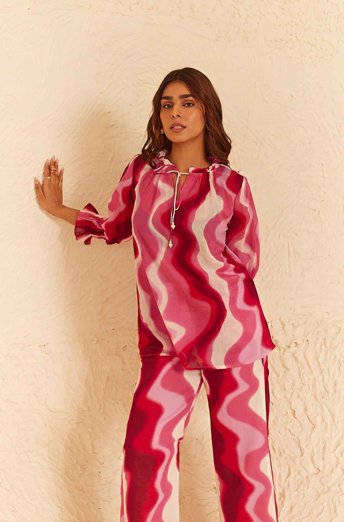 Sanditti Pink Printed Co-ord Set