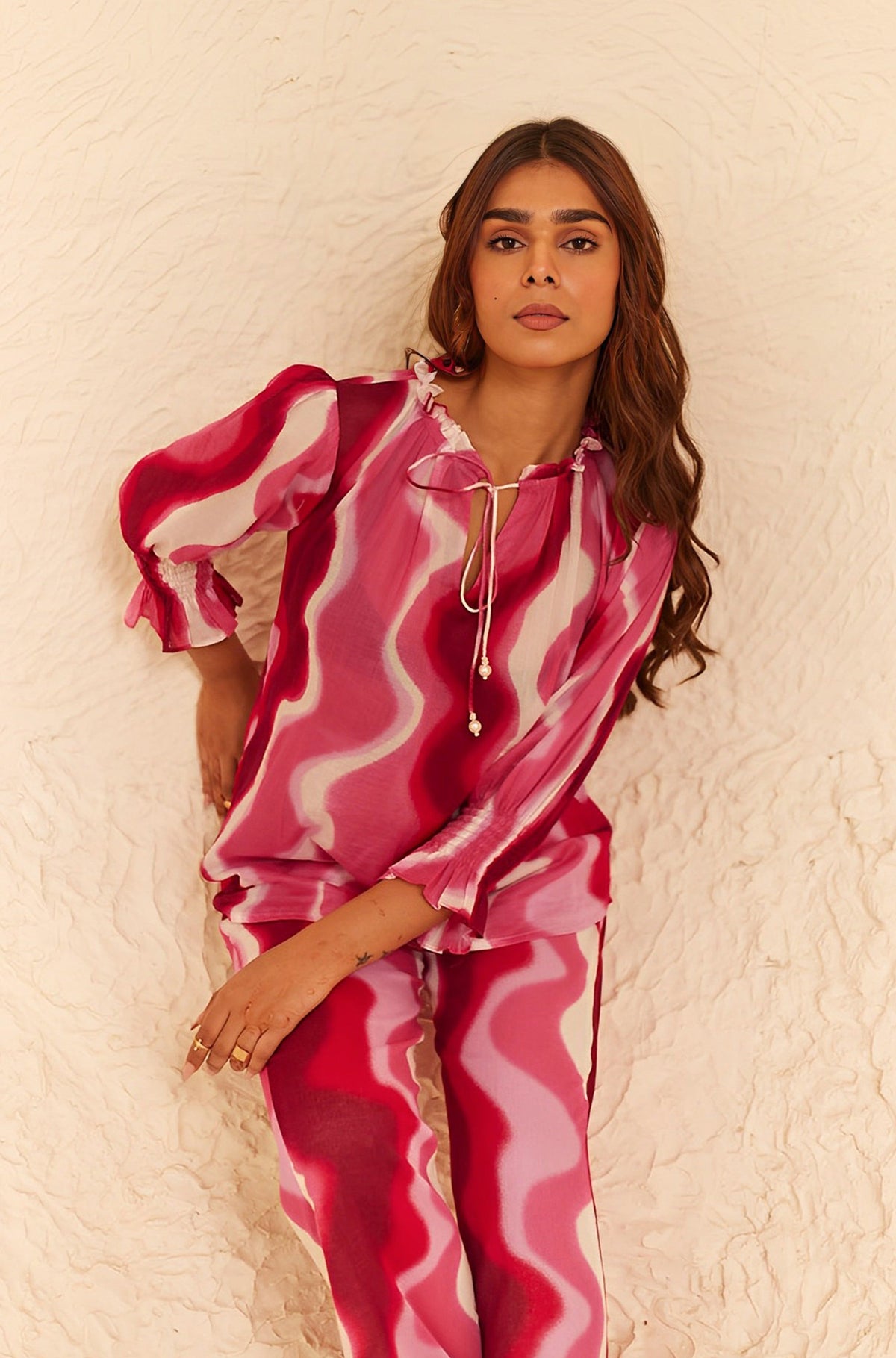 Sanditti Pink Printed Co-ord Set