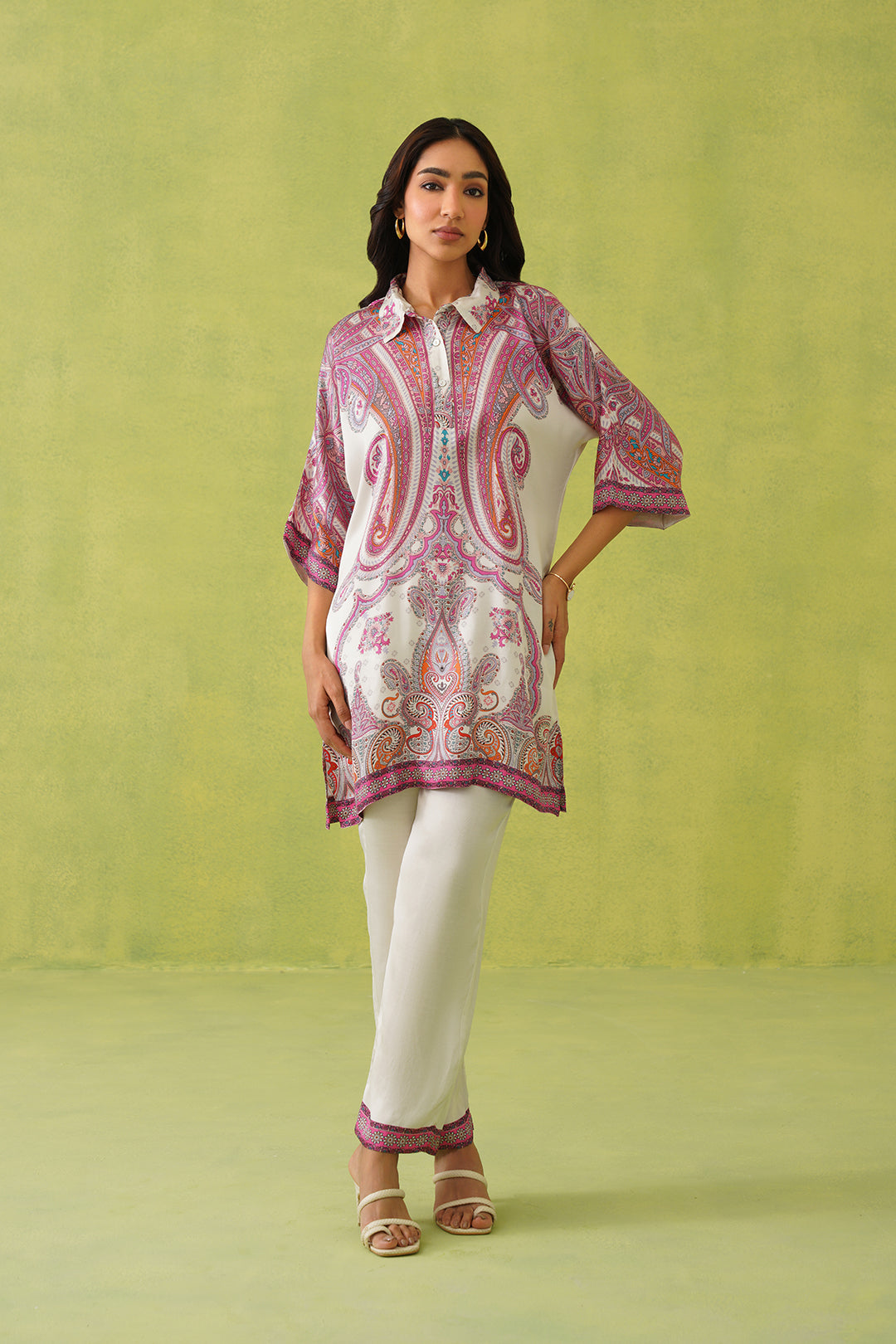 Sanditti Noor Wine Paisley Co-ord Set