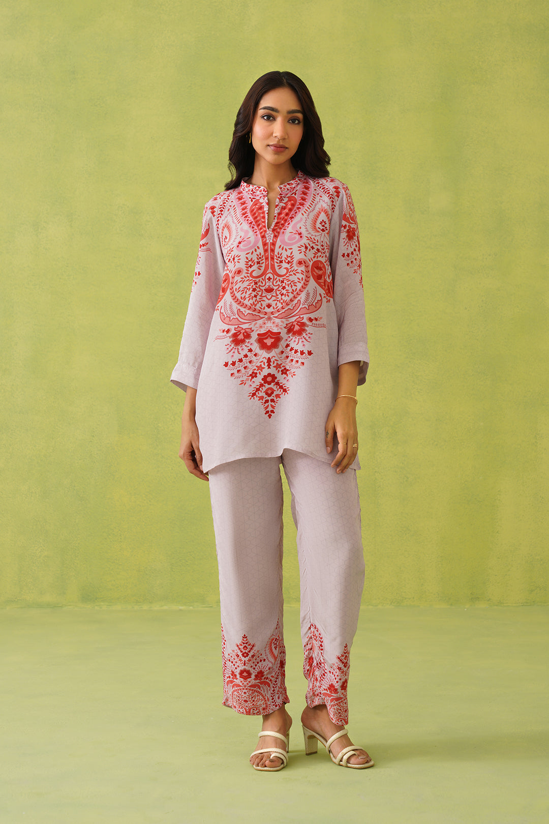 Sanditti Pink Paisley Printed Set