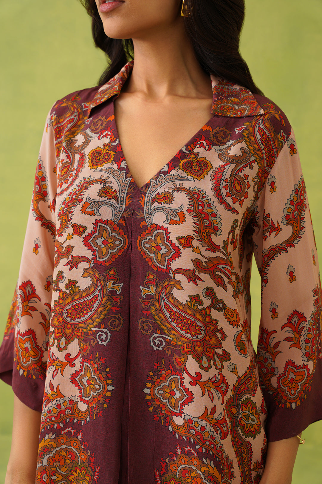 Sanditti Rust-Beige Printed Set
