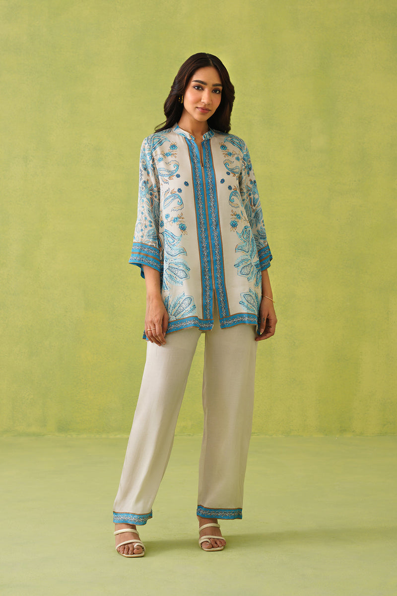 Sanditti Blue Paisley Printed Set