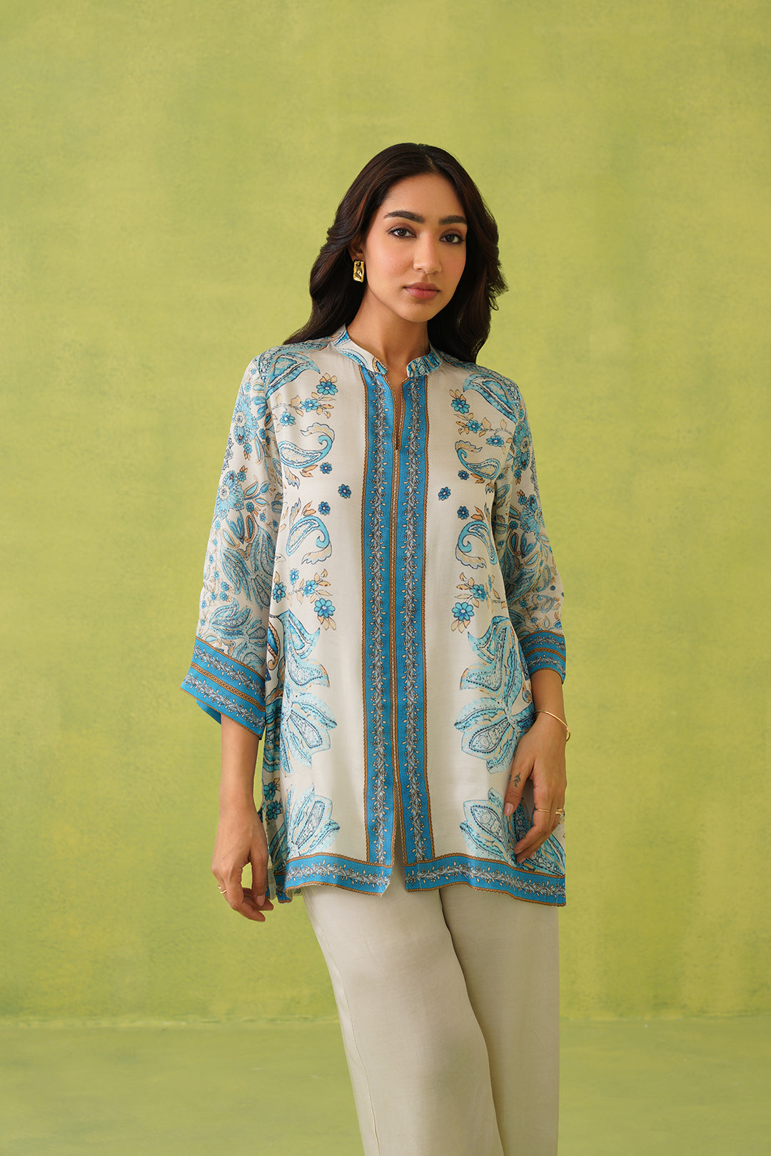 Sanditti Blue Paisley Printed Set