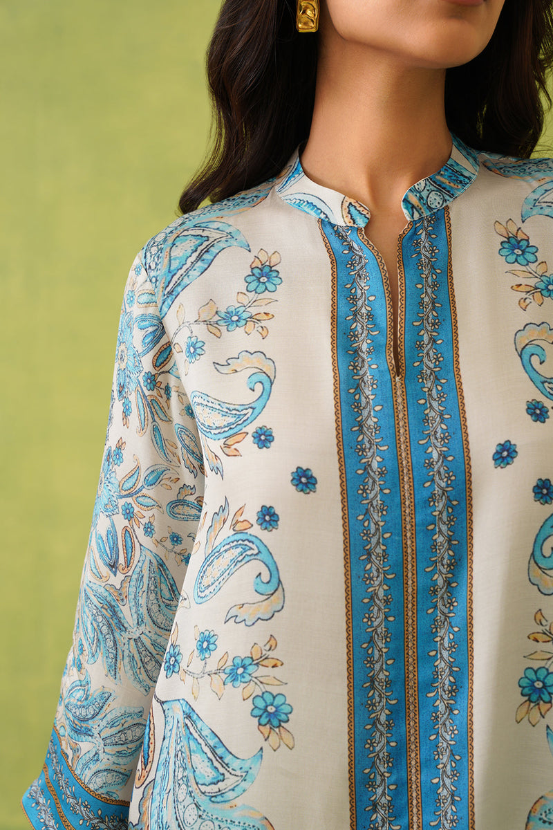 Sanditti Blue Paisley Printed Set