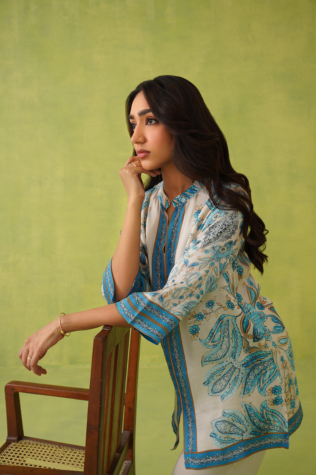 Sanditti Blue Paisley Printed Set