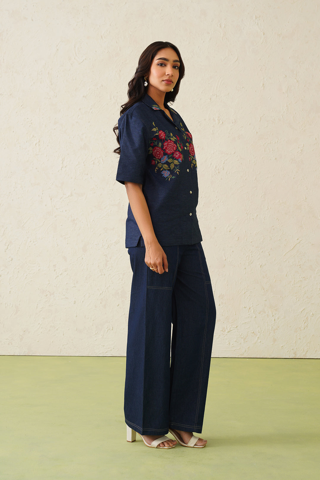 Sanditti Indigo Bloom Denim Set