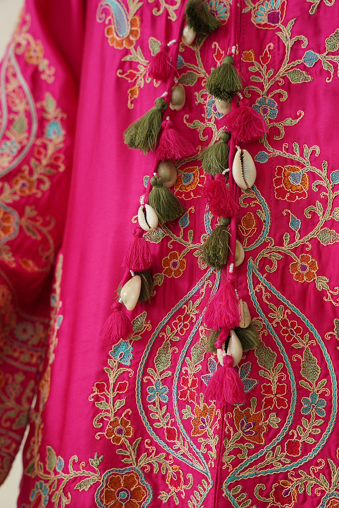 Sanditti Noor Hot Pink Fusion Embroidered Set