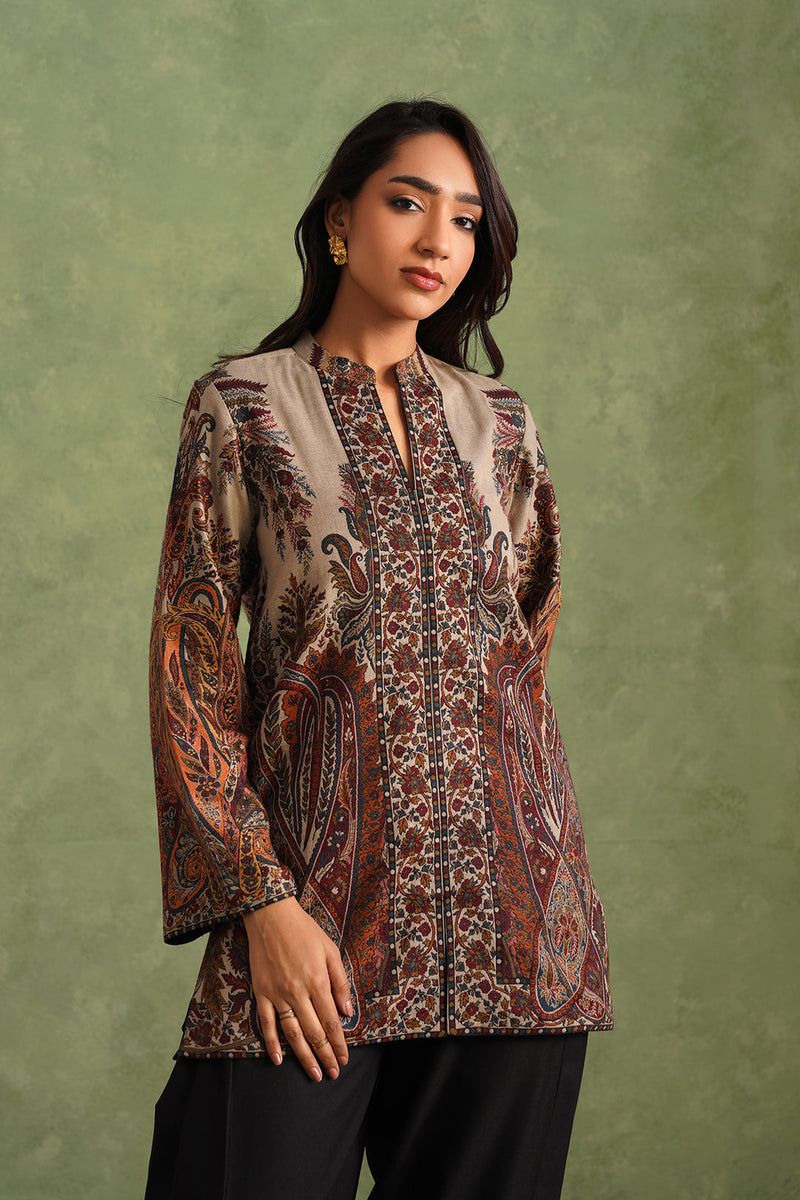 Sanditti Cream Woven Dhoti Set