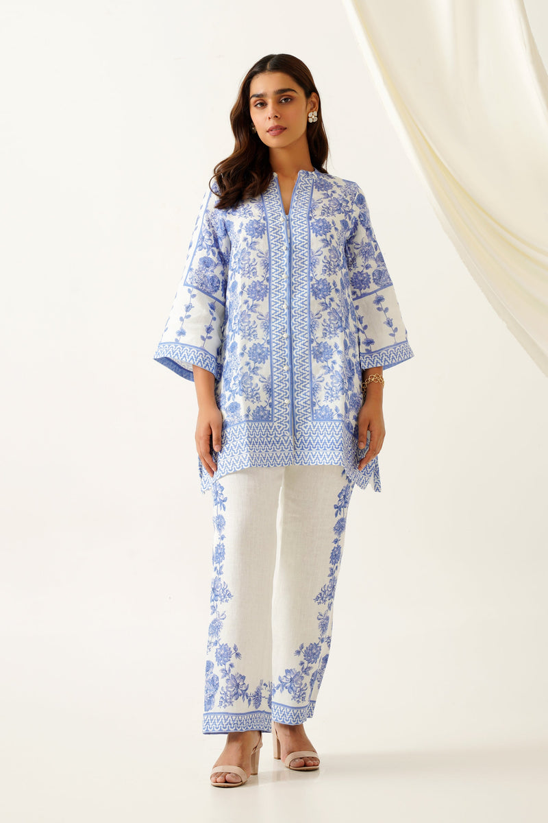 Sanditti Blue Printed Linen Set