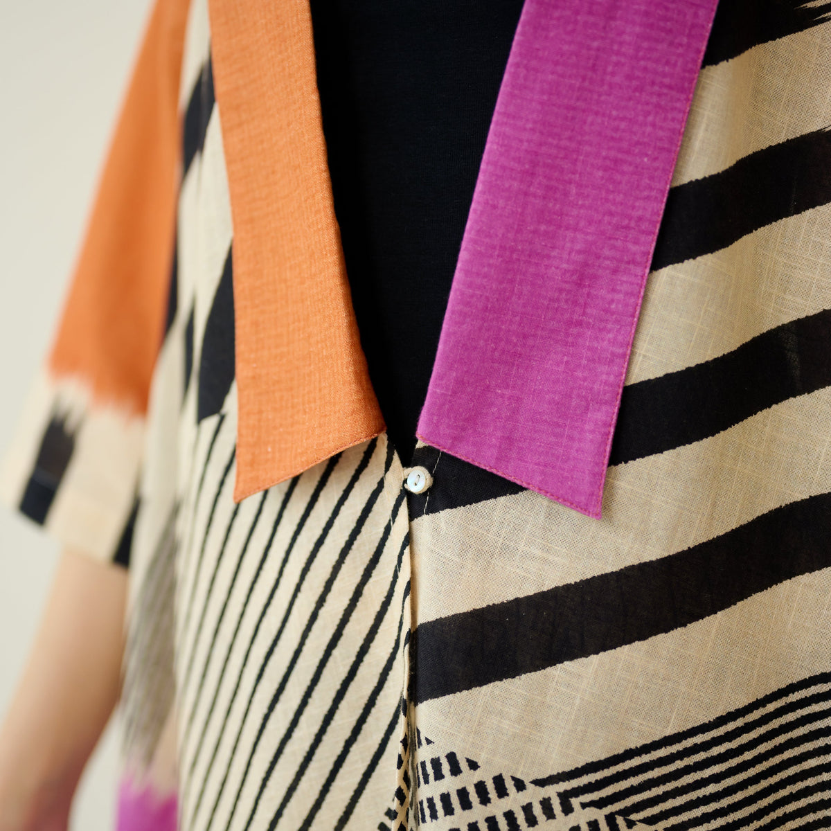 Sanditti Mix and Match Slub Cotton Shrug Set - Tangerine & Candy Pink