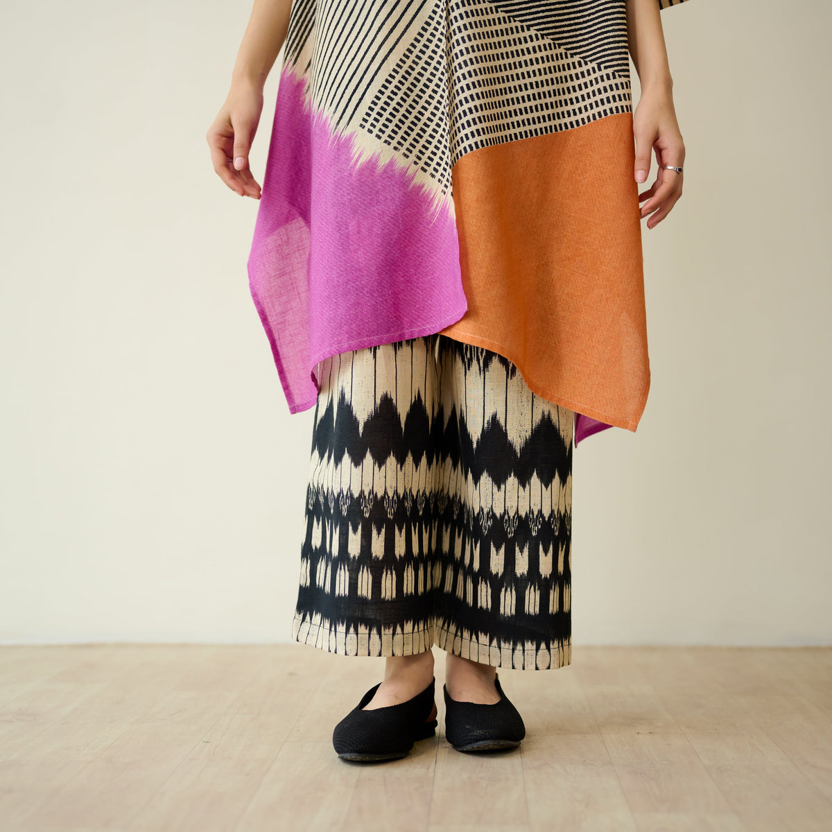 Sanditti Mix and Match Slub Cotton Shrug Set - Tangerine & Candy Pink