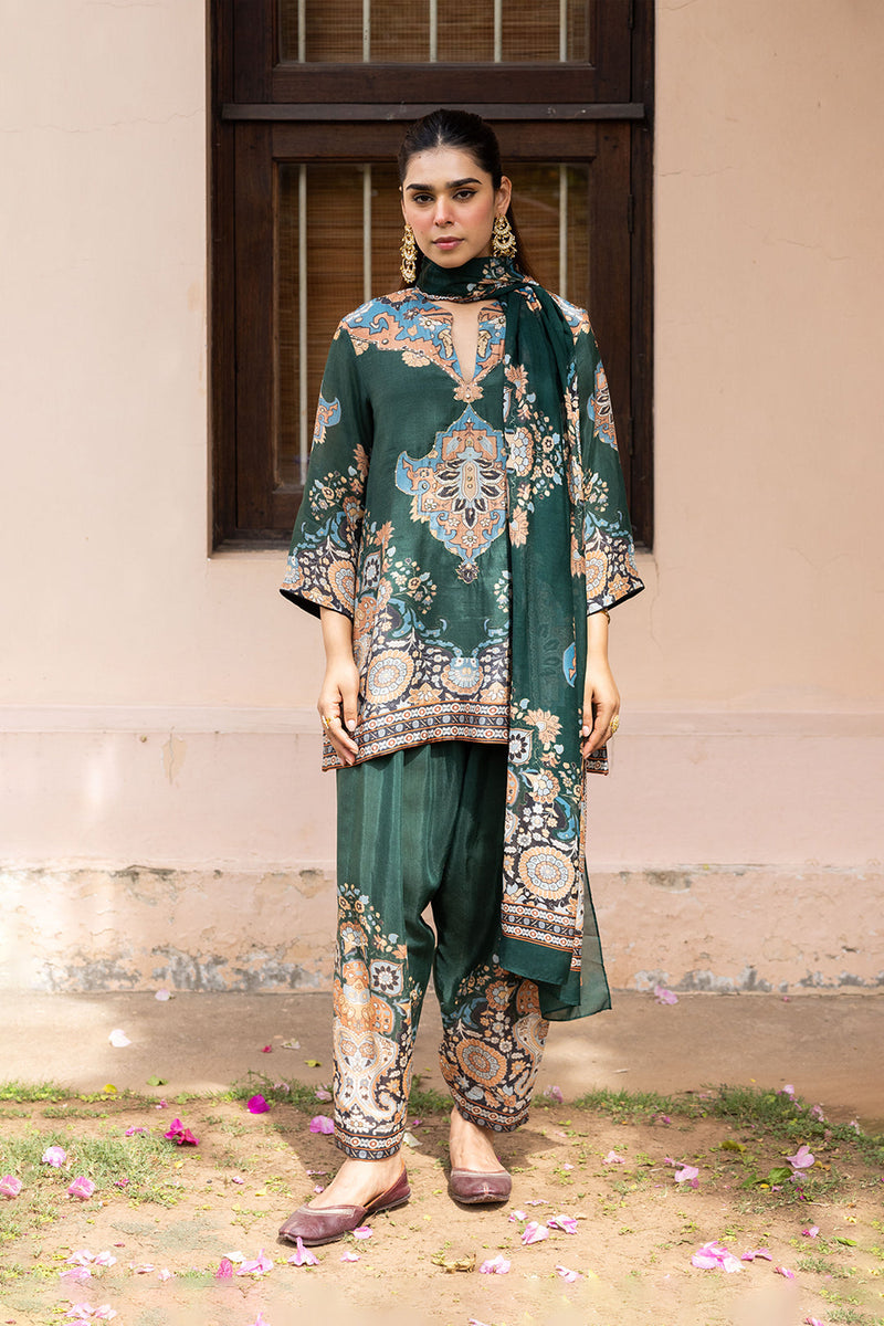 Sanditti Ziya Emerald Print Hand-Embellished Set