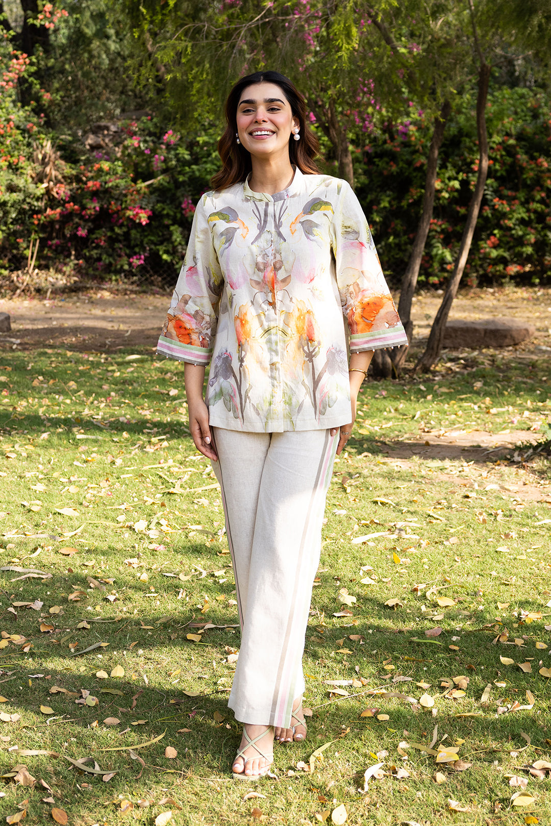 Sanditti Ziya Floral Printed Linen Set