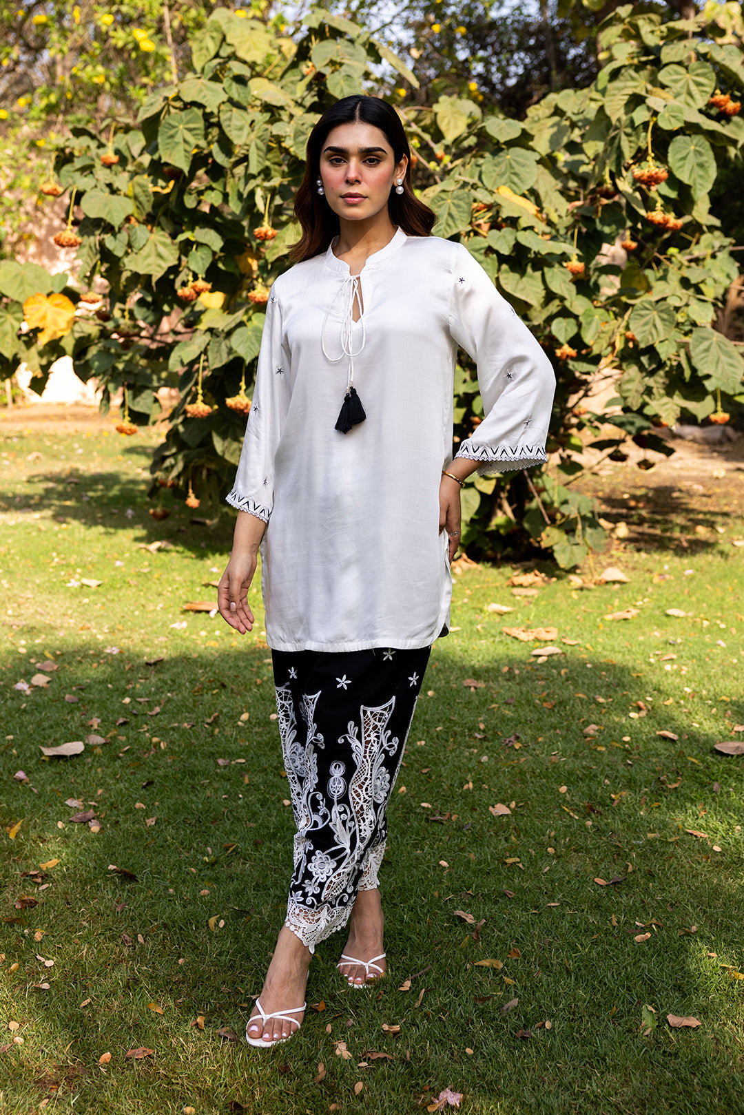 Sanditti Ziya Ivory Cutwork Salwar Set