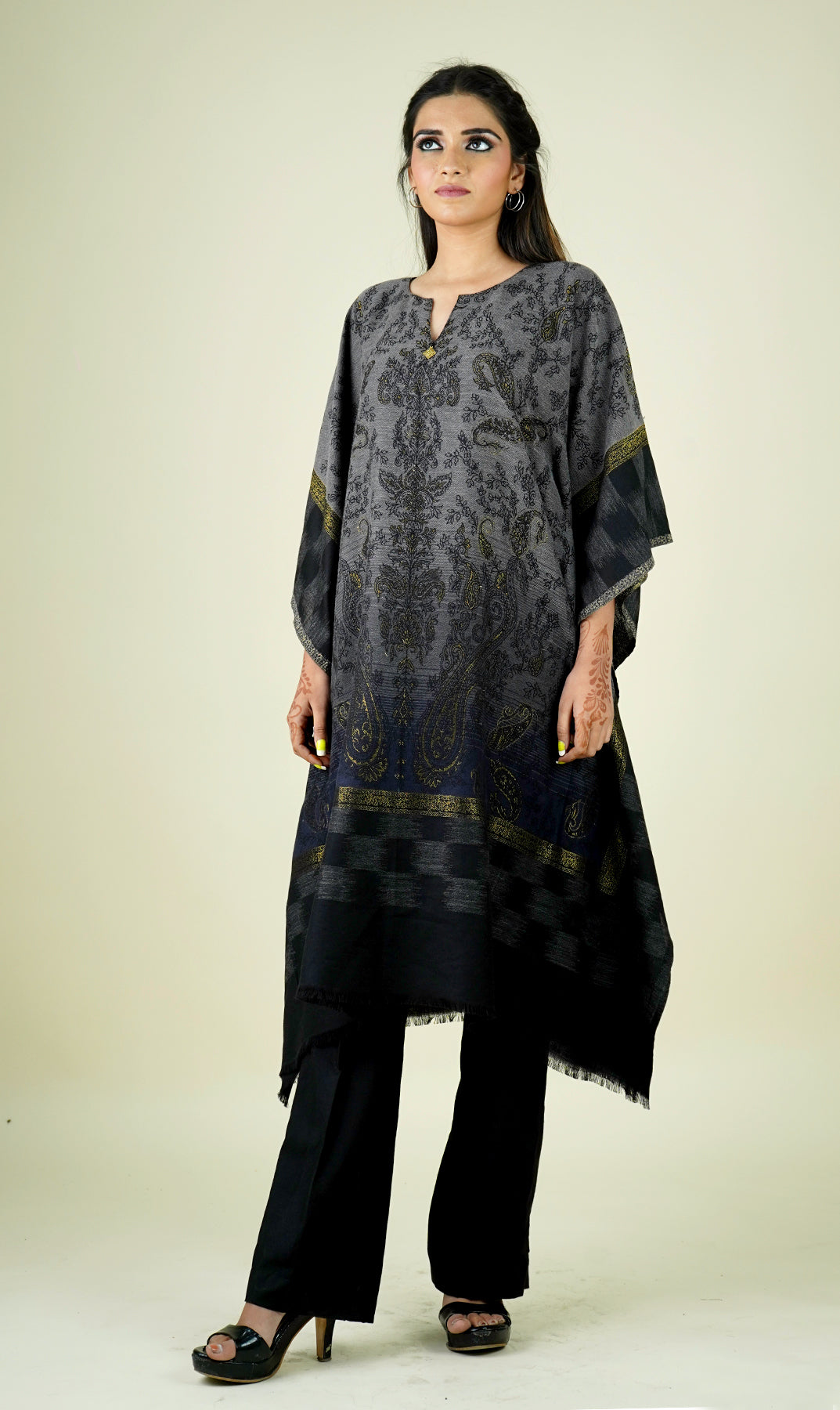 Sanditti Woollen 0mbre Kaftan