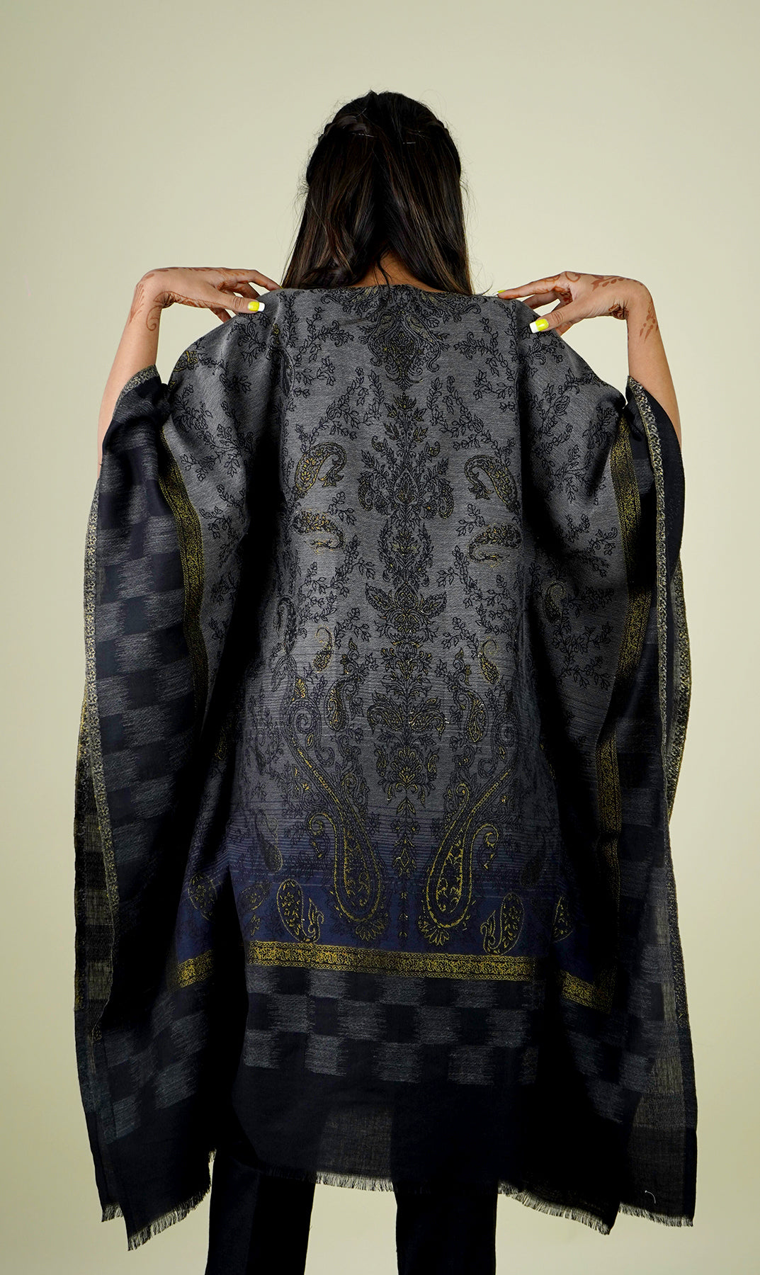 Sanditti Woollen 0mbre Kaftan