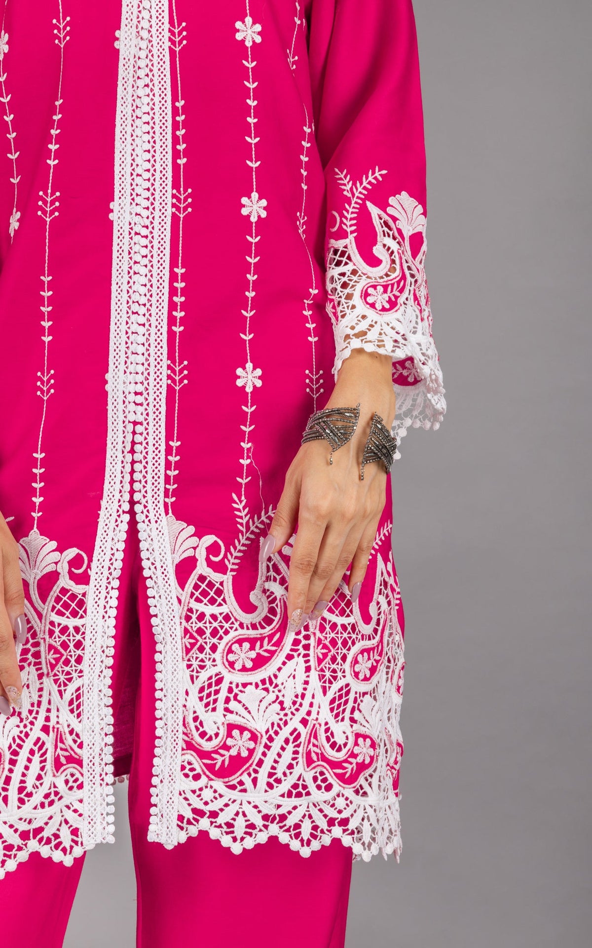 Sanditti Umang Hot Pink Set with Dupatta