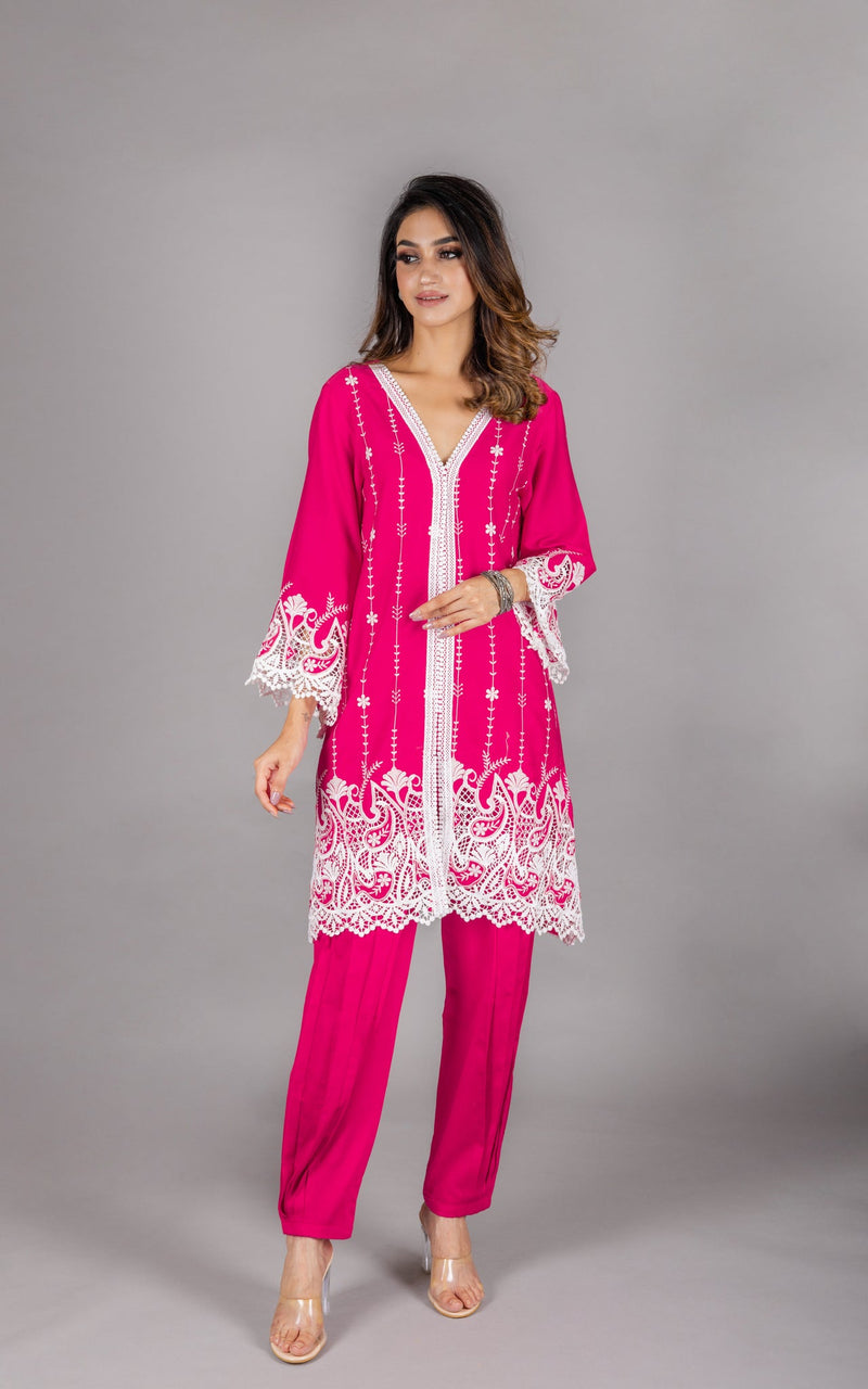 Sanditti Umang Hot Pink Set with Dupatta