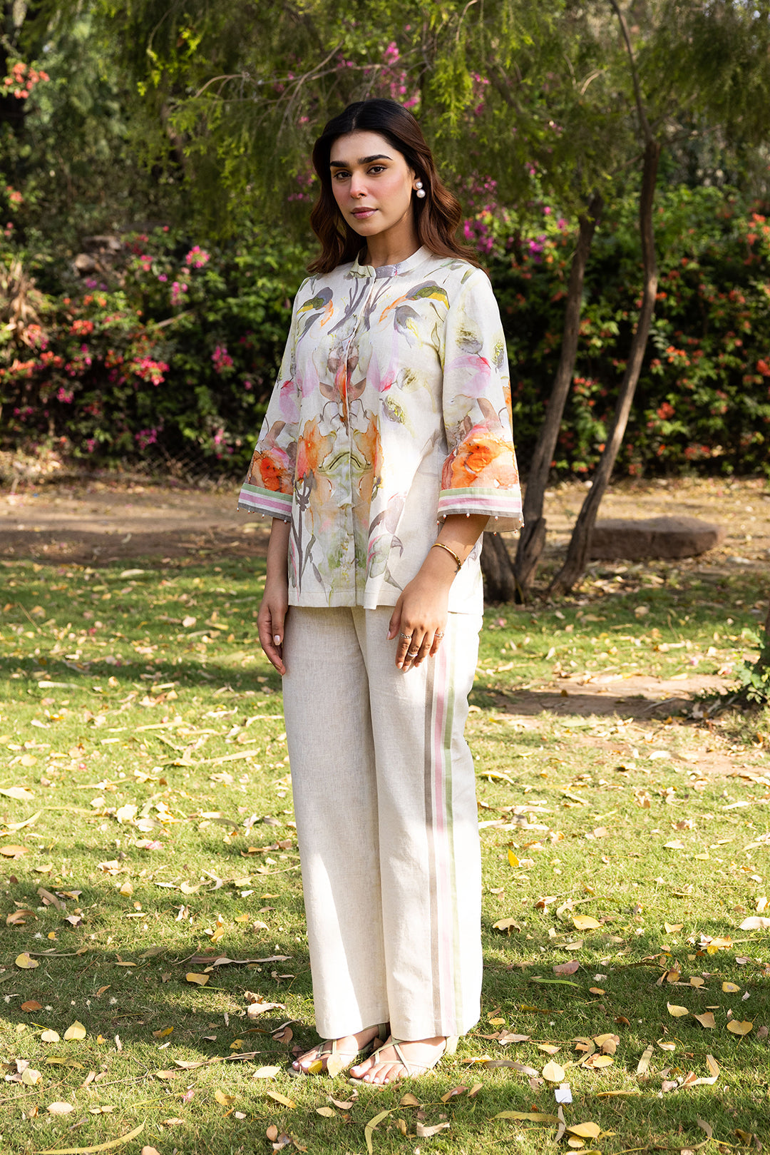 Sanditti Ziya Floral Printed Linen Set