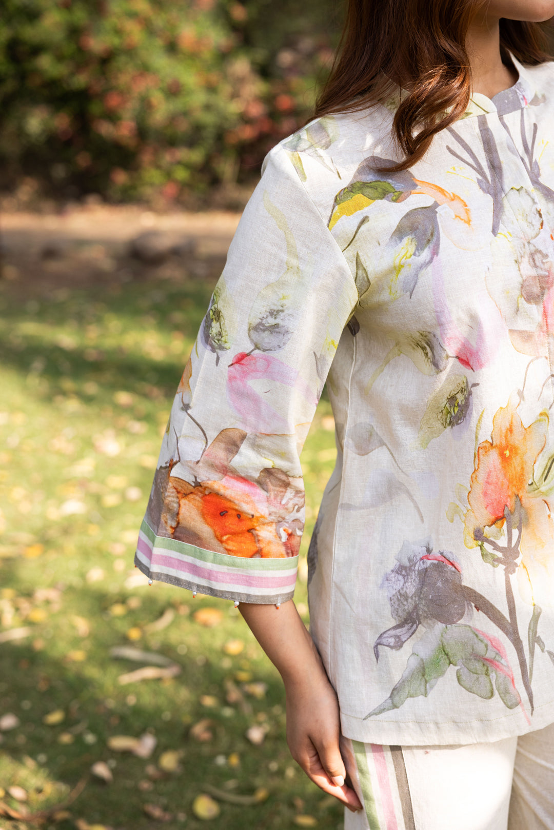 Sanditti Ziya Floral Printed Linen Set