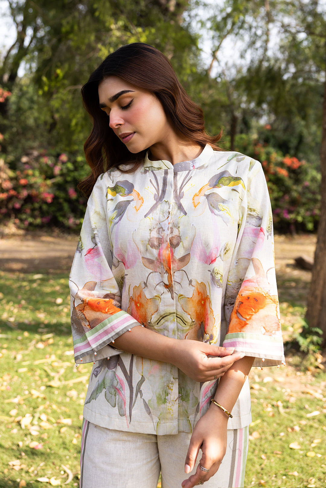 Sanditti Ziya Floral Printed Linen Set