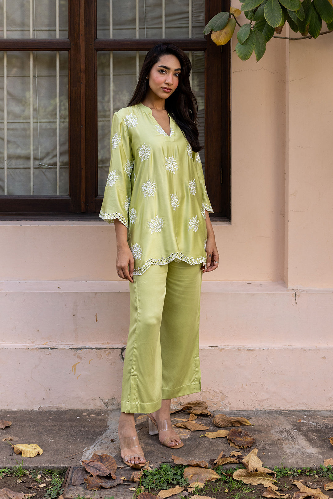 Sanditti Ziya Green Broderie Set