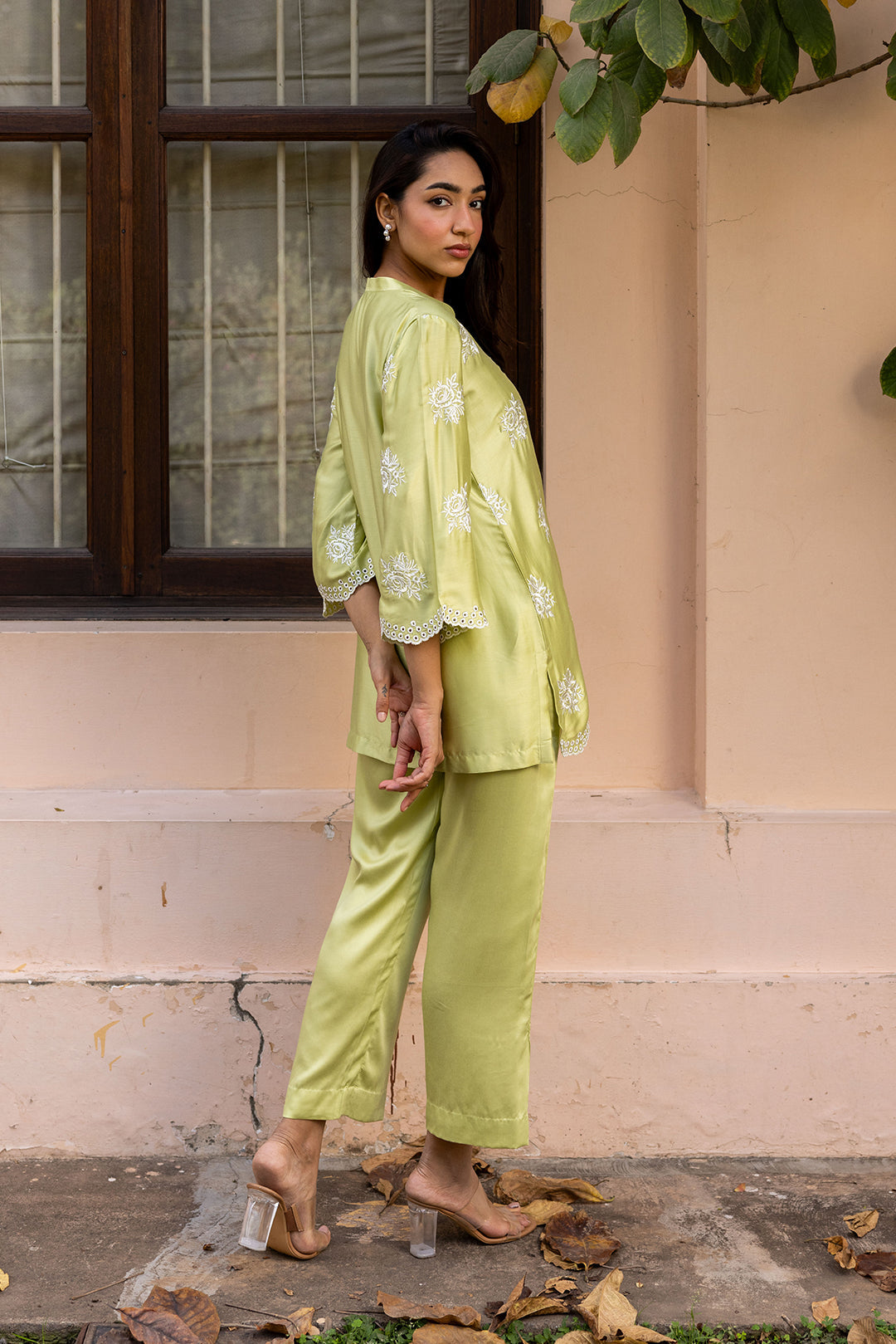 Sanditti Ziya Green Broderie Set