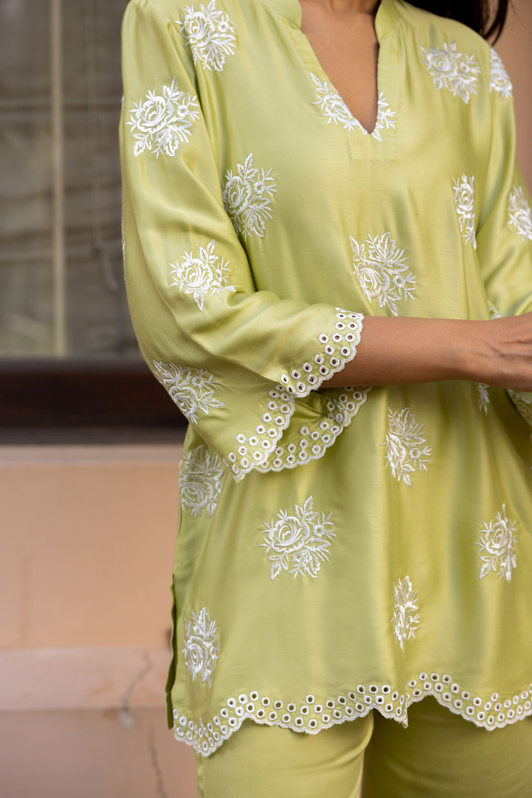 Sanditti Ziya Green Broderie Set